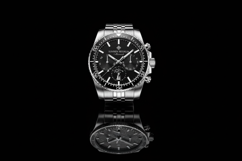 Black reflective surface shot